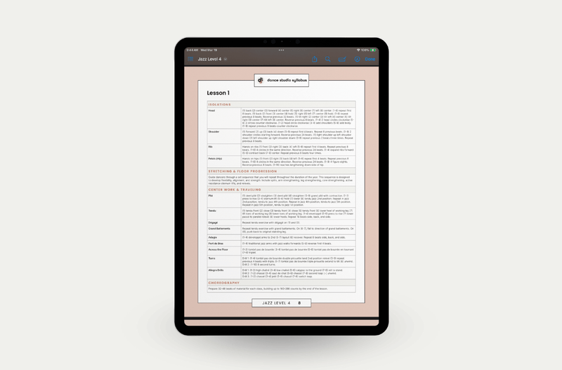Digital - Dance Studio Syllabus