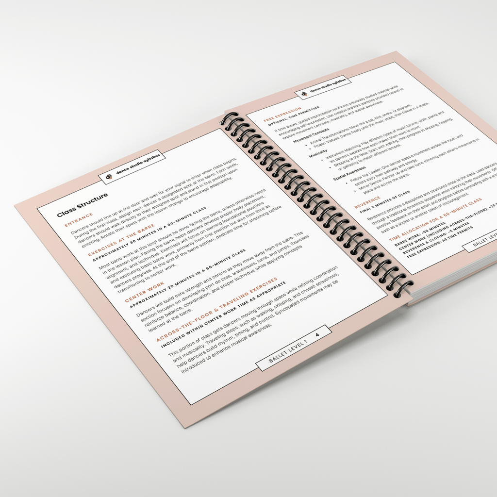Ballet Level 1 (Spiral-Bound) - Dance Studio Syllabus